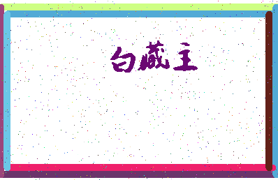 「白藏主」姓名分数98分-白藏主名字评分解析-第4张图片