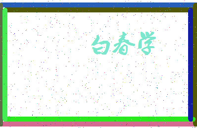 「白春学」姓名分数91分-白春学名字评分解析-第3张图片