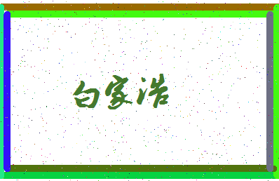 「白家浩」姓名分数87分-白家浩名字评分解析-第3张图片