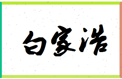 「白家浩」姓名分数87分-白家浩名字评分解析-第1张图片