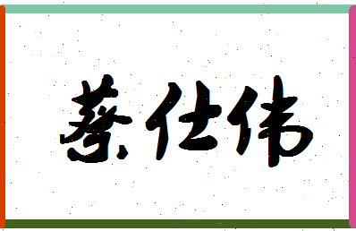 「蔡仕伟」姓名分数82分-蔡仕伟名字评分解析