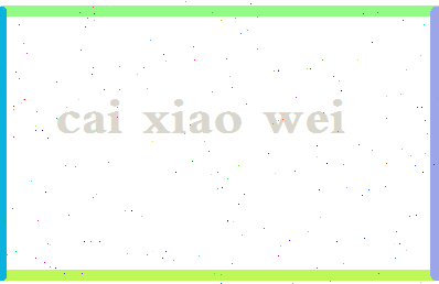「蔡晓伟」姓名分数82分-蔡晓伟名字评分解析-第2张图片