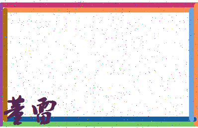 「董雷」姓名分数69分-董雷名字评分解析-第4张图片