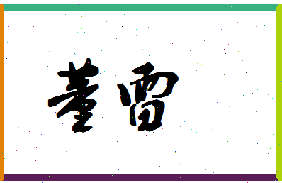 「董雷」姓名分数69分-董雷名字评分解析-第1张图片