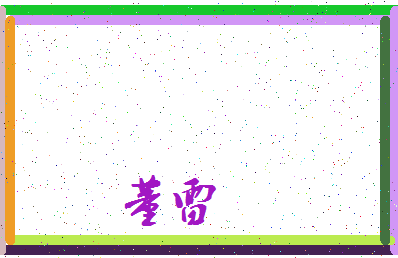 「董雷」姓名分数69分-董雷名字评分解析-第3张图片
