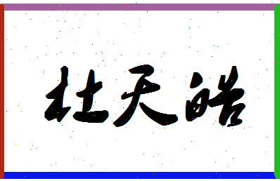 「杜天皓」姓名分数93分-杜天皓名字评分解析