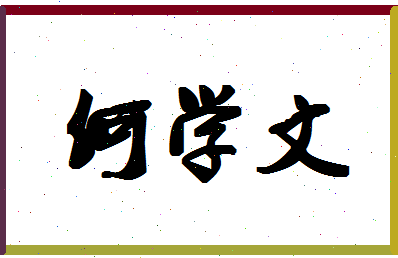 「何学文」姓名分数82分-何学文名字评分解析