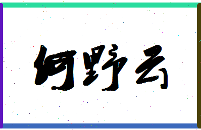 「何野云」姓名分数88分-何野云名字评分解析