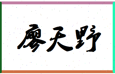 「廖天野」姓名分数98分-廖天野名字评分解析