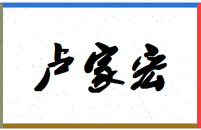 「卢家宏」姓名分数93分-卢家宏名字评分解析