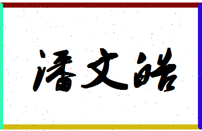 「潘文皓」姓名分数80分-潘文皓名字评分解析